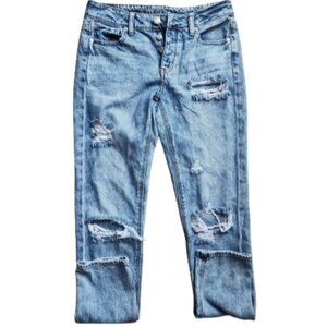 100% cotton size 2 long‎ button up distressed